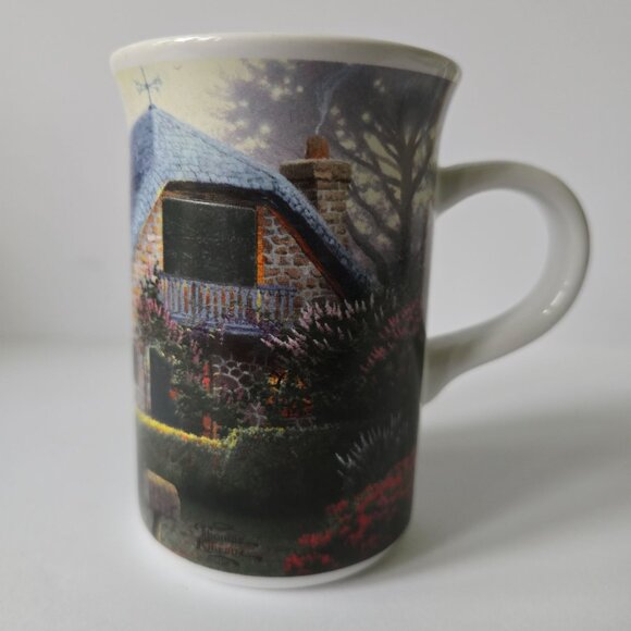 Lilac Cottage 2004 Genuine Kinkade Ceramic Coffee Mug - Picture 7 of 16